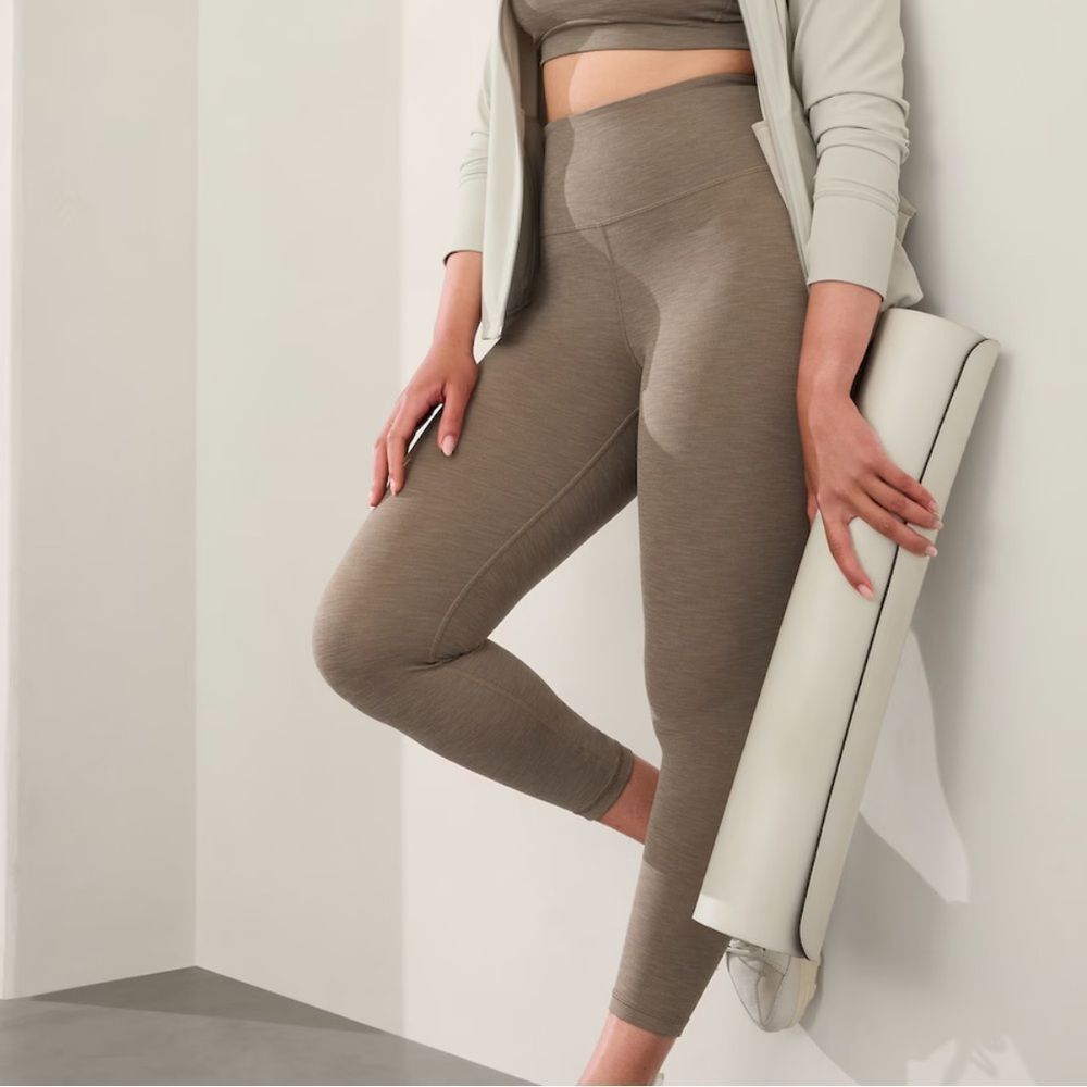 ATHLETA ELATION ULTRA HIGH RISE 7/8 LEGGINGS Abalone/Pyrite Heather XS‎ NWT